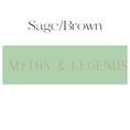 Load image into Gallery viewer, Myths & Legends Shelf Mark™ in Sage & Brown by FireDrake Artistry®