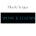 Load image into Gallery viewer, Myths & Legends Shelf Mark™ in Black & Aqua by FireDrake Artistry®