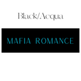 Load image into Gallery viewer, Mafia Romance Shelf Mark™ in Black & Acqua by FireDrake Artistry®