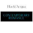 Load image into Gallery viewer, Contemporary Romance Shelf Mark™ in Black/Aqua by FireDrake Artistry®