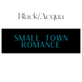 Load image into Gallery viewer, Small Town Romance Shelf Mark™ in Black & Acqua by FireDrake Artistry®