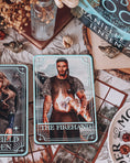 Load image into Gallery viewer, “The Firehand" Tarot Card Shelf Sign - Made with Permission Danielle L. Jensen Collection
