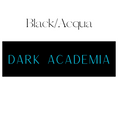 Load image into Gallery viewer, Dark Academia Shelf Mark™ in Black & Acqua by FireDrake Artistry®