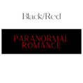 Load image into Gallery viewer, Paranormal Romance Shelf Mark™ in Black & Red. Color example graphic stating the background and text colors and the text.