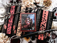 Load image into Gallery viewer, A postage stamp with a romantic fantasy scene of a couple on it atop a collection of books from the 'From Blood & Ash' series by Jennifer L. Armentrout, with a focus on 'Castile Teerman'.