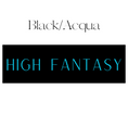 Load image into Gallery viewer, High Fantasy Shelf Mark™ in Black & Acqua by FireDrake Artistry®