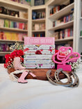 Load image into Gallery viewer, Wooden sign with Elsie Silver and a boot printed on it. books and flowers in the background