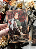 Load image into Gallery viewer, “The Second Daughter" Poppy Tarot Card Shelf Sign - Officially Licensed From Blood & Ash