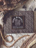 Load image into Gallery viewer, Dark Romance Book Club Sign . A decorative wooden book club sign with a dark brown border and black background. UV printed design that reads "DARK ROMANCE" at the top, and "Book Club Morally Grey Division" on the bottom. 2025 FireDrake Artistry®