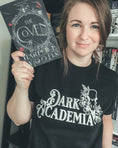 Load image into Gallery viewer, Dark Academia Unisex t-shirt - White Design for FireDrake Artistry