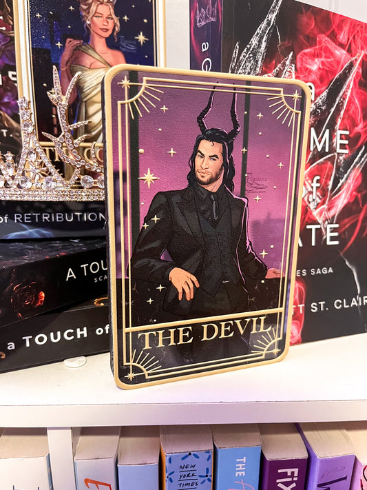 Hades "The Devil" Tarot Card Shelf Sign