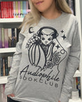 Load image into Gallery viewer, Audiophile Book Club Unisex Long Sleeve Tee from FireDrake Artistry Photo by @samsbookstagram