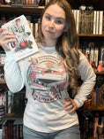 Load image into Gallery viewer, Cliterature is Literature Spring Bookstack Unisex Long Sleeve Tee for FireDrake Artistry