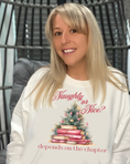 Load image into Gallery viewer, *Mock up* Night or Nice White Sweatshirt FireDrake Artsitry