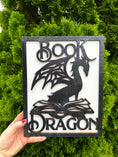 Load image into Gallery viewer, Book Dragon Sign created by FireDrake Artistry®