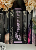 Load image into Gallery viewer, Vertical Black & Purple Dark Academia Shelf Mark™ by FireDrake Artistry®