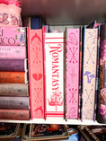 Load image into Gallery viewer, Vertical White & Pink Romantasy Shelf Mark™ by FireDrake Artistry®