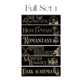 Load image into Gallery viewer, Full Shelf Mark™ Set 1 - Small Town Romance, High Fantasy, Romantasy, Sports Romance, Monster Romance, and Dark Academia by FireDrake Artistry®