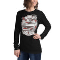 Load image into Gallery viewer, Cliterature is Literature Dark Bookstack Unisex Long Sleeve Tee for FireDrake Artistry