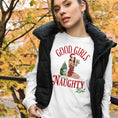Load image into Gallery viewer, Good Girl Naughty List Unisex Long Sleeve Tee