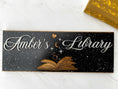 Load image into Gallery viewer, Romance Inspired Library Sign *Personalized* by Fire Drake Artistry®