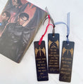 Load image into Gallery viewer, Illyrian Batboy Bookmark- Glitter Ribbon *THICK Bookmarks* - firedrakeartistry