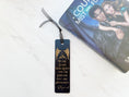 Load image into Gallery viewer, Illyrian Batboy Bookmark- Glitter Ribbon *THICK Bookmarks* - firedrakeartistry