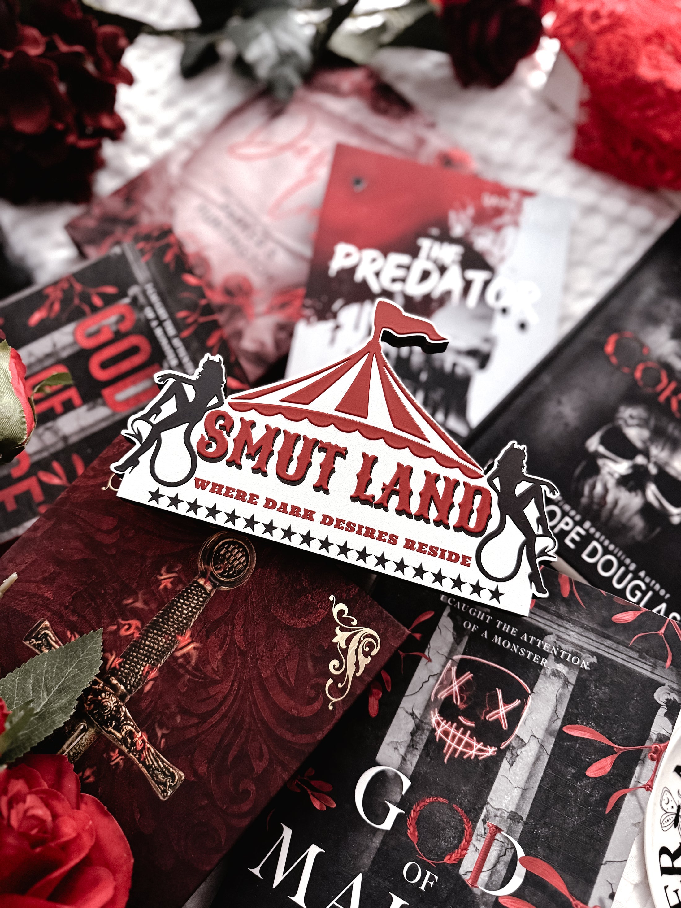 Smut Land Shelf Sign