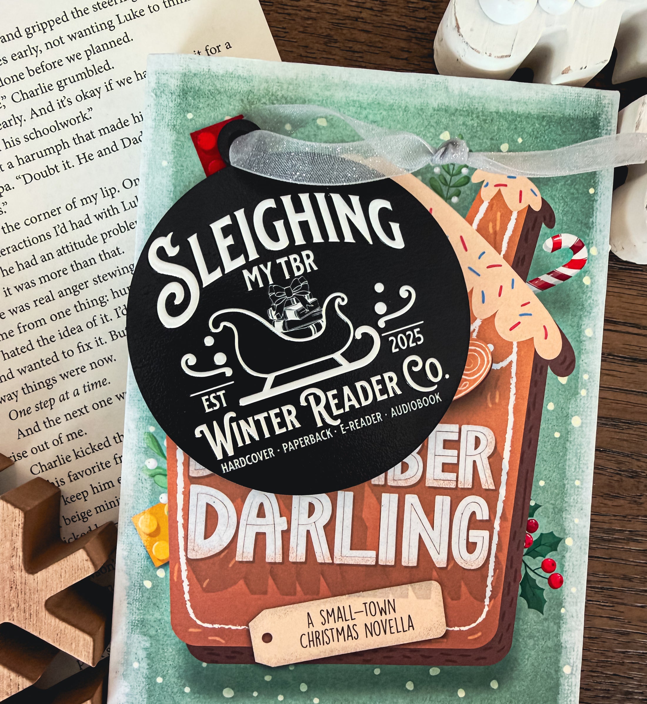 Sleighing My TBR Ornament