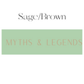 Load image into Gallery viewer, Myths & Legends Shelf Mark™ in Sage & Brown by FireDrake Artistry™
