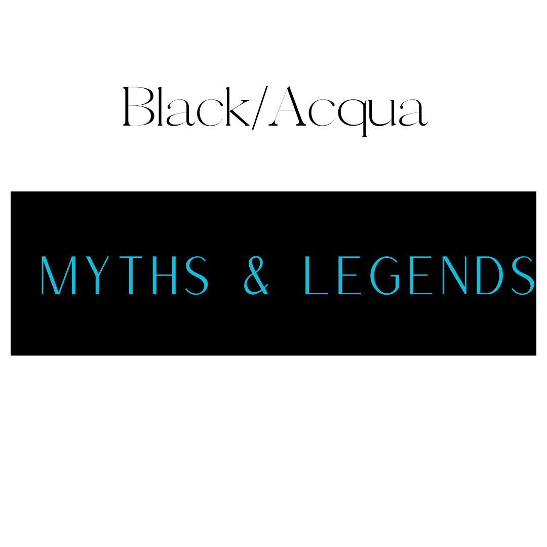 Myths & Legends Shelf Mark™ in Black & Aqua by FireDrake Artistry™
