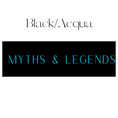 Load image into Gallery viewer, Myths & Legends Shelf Mark™ in Black & Aqua by FireDrake Artistry™
