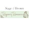 Load image into Gallery viewer, Regency Romance Shelf Mark™ in Sage & Brown by FireDrake Artistry™

