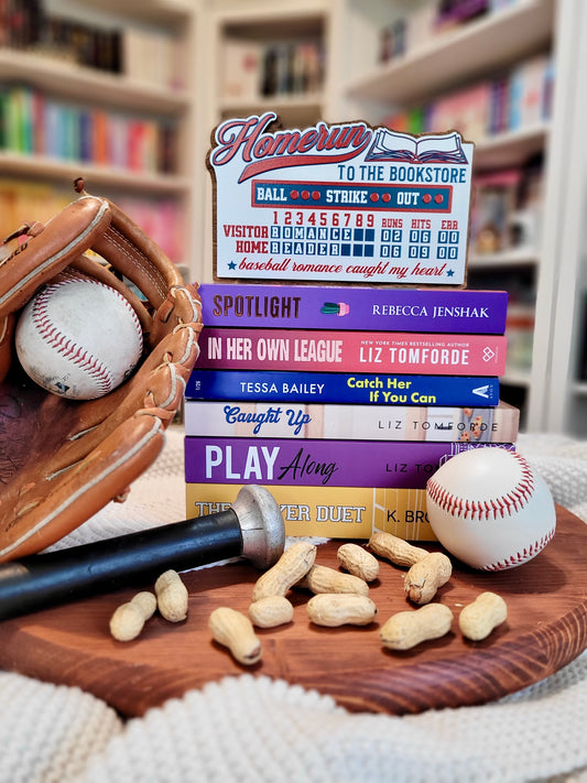 Homerun to the Bookstore Shelf Sign