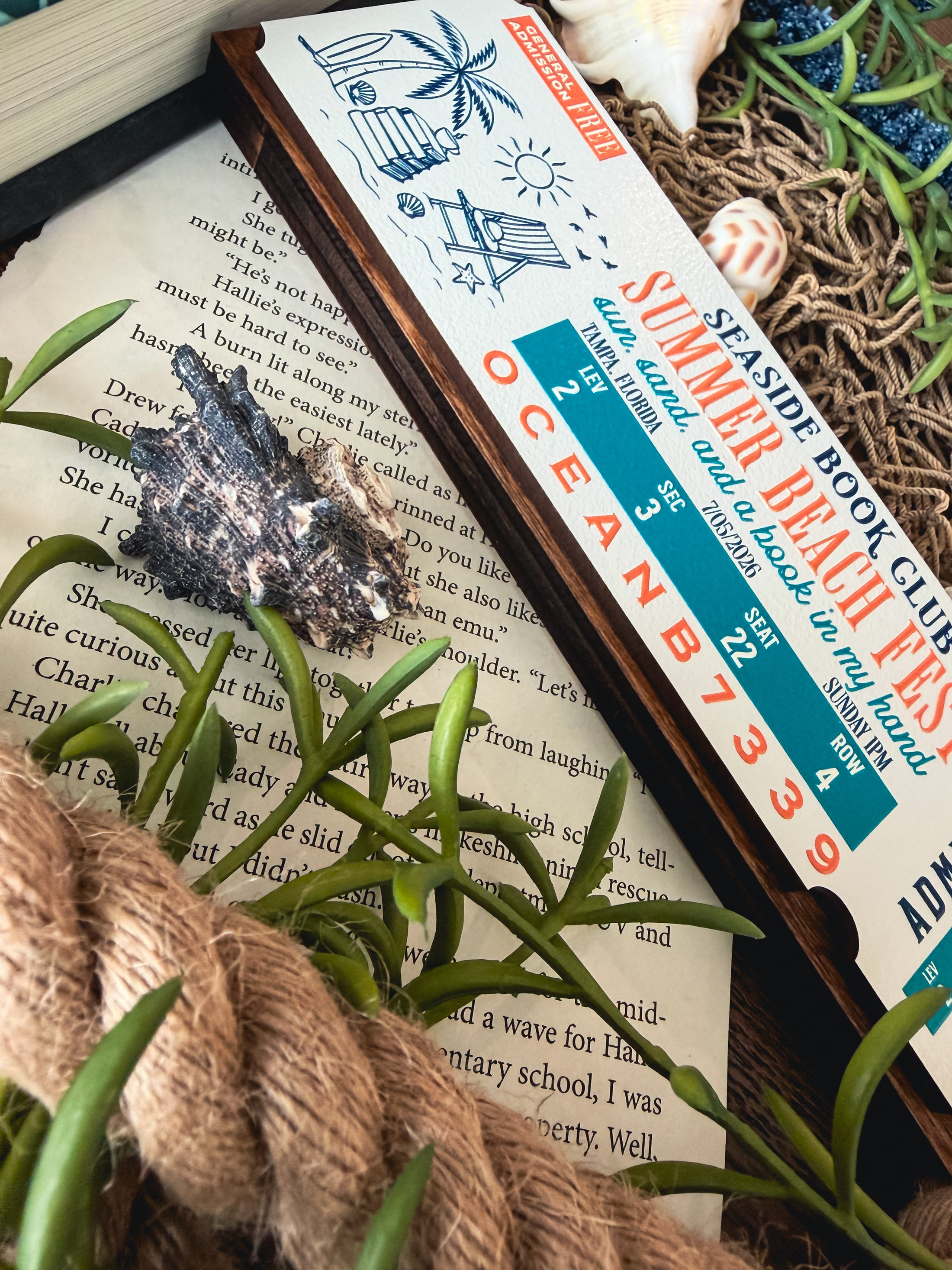 Summer Beach Fest Ticket Shelf Sign