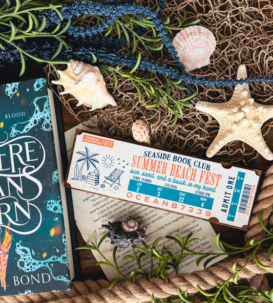 Summer Beach Fest Ticket Shelf Sign