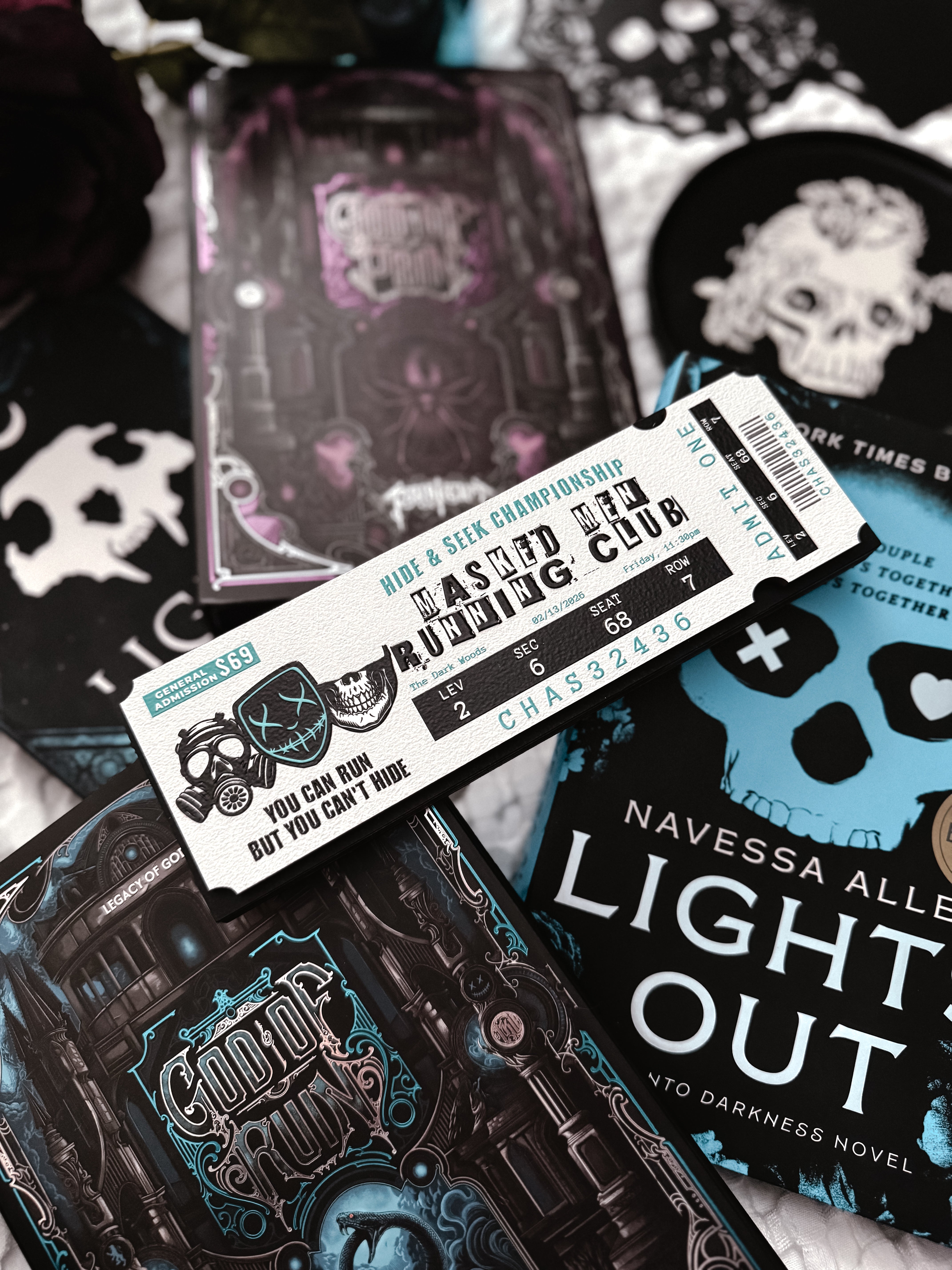 Masked Men Running Club Ticket – firedrakeartistry