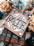 Load image into Gallery viewer, “A Fate Inked in Blood” Weave Your Own Fate Shelf Sign - Made with Permission Danielle L. Jensen Collection
