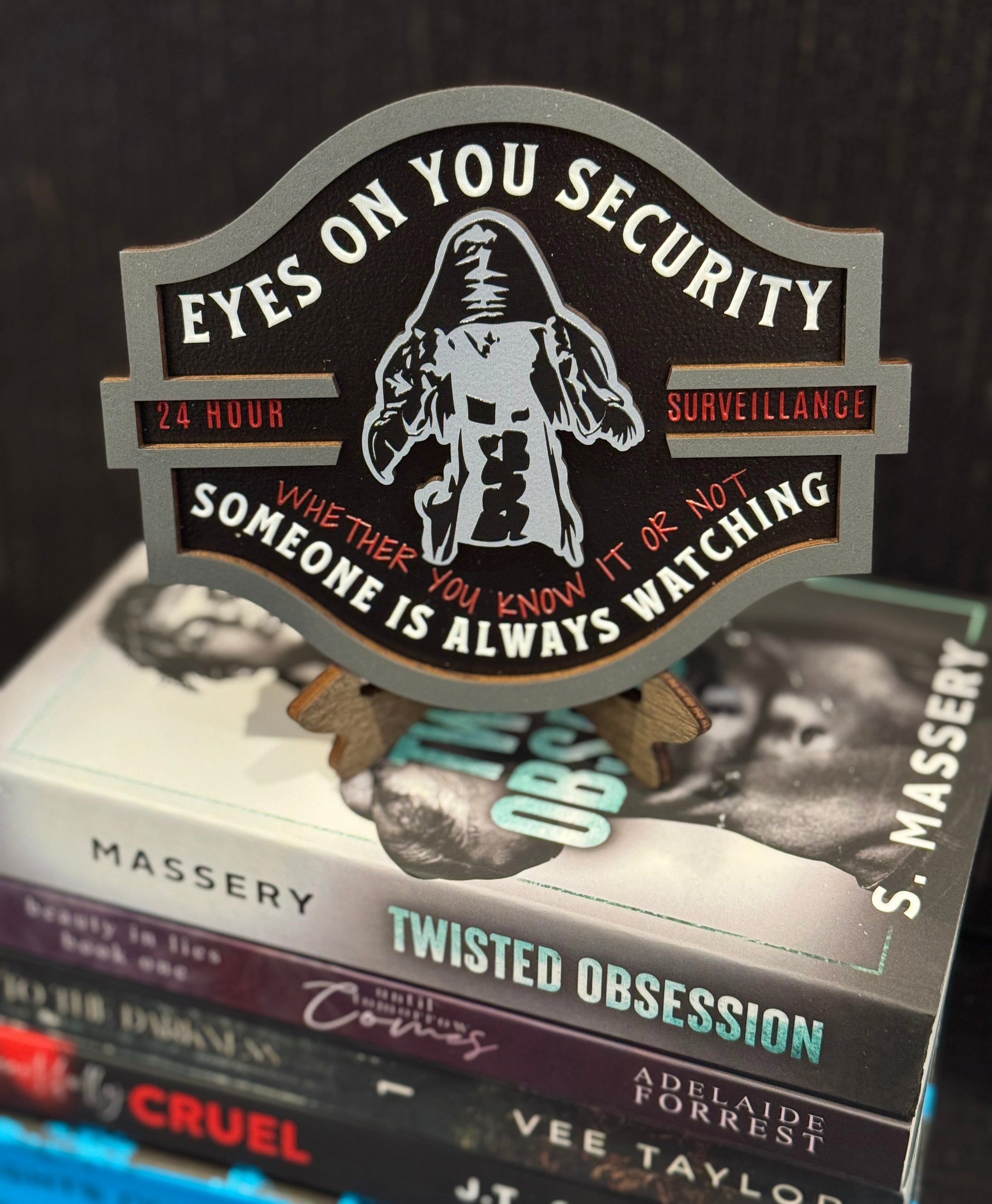 Eyes on You Security Shelf Sign