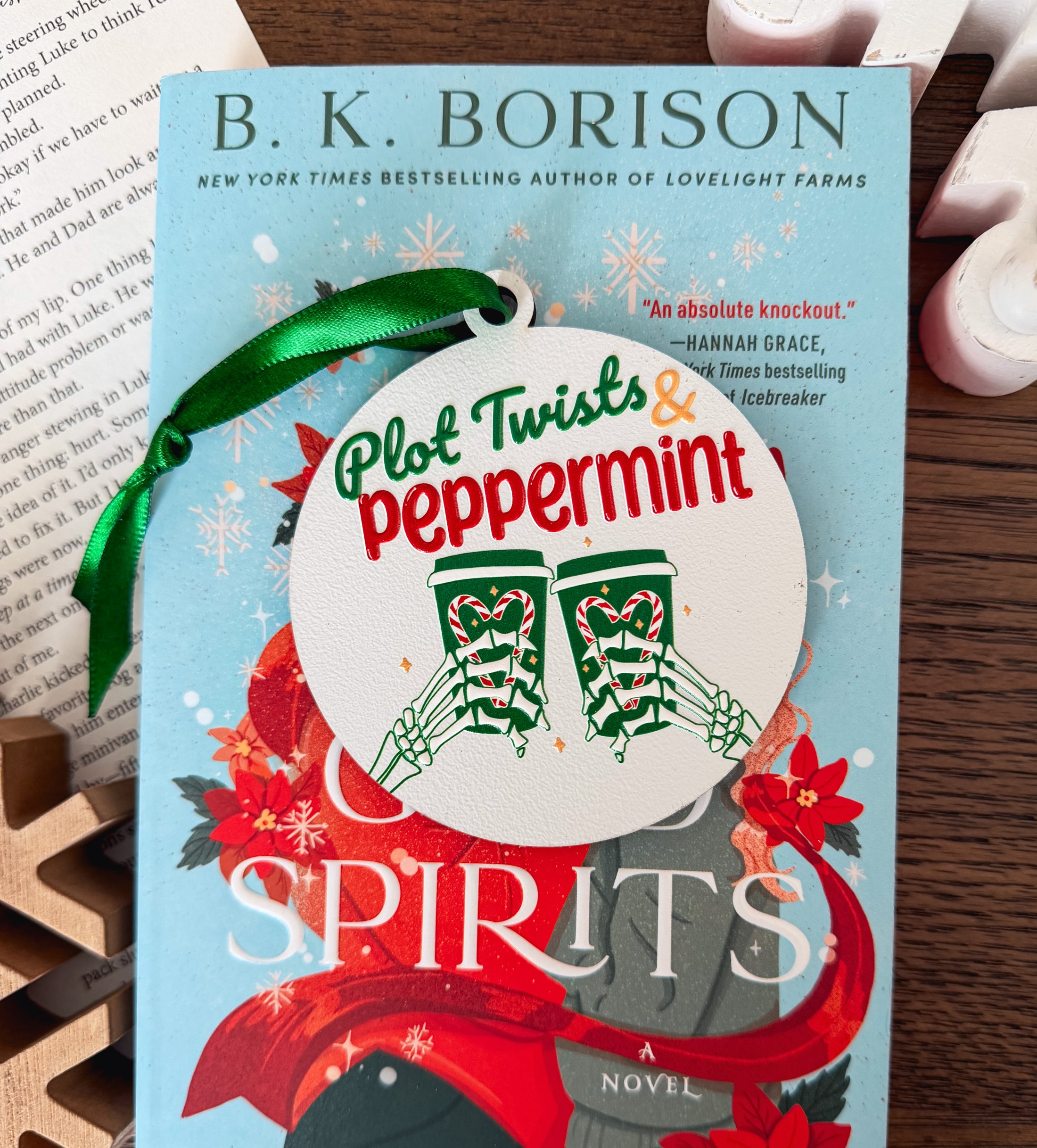Plot Twists & Peppermints Sign and Ornament