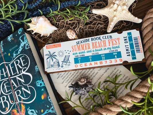 Summer Beach Fest Ticket Shelf Sign