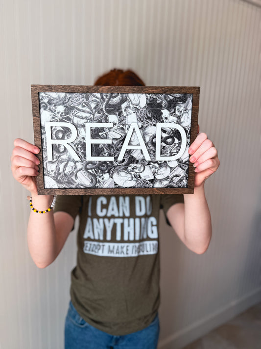 *LARGE* Dark Romance "READ" Shelf Sign