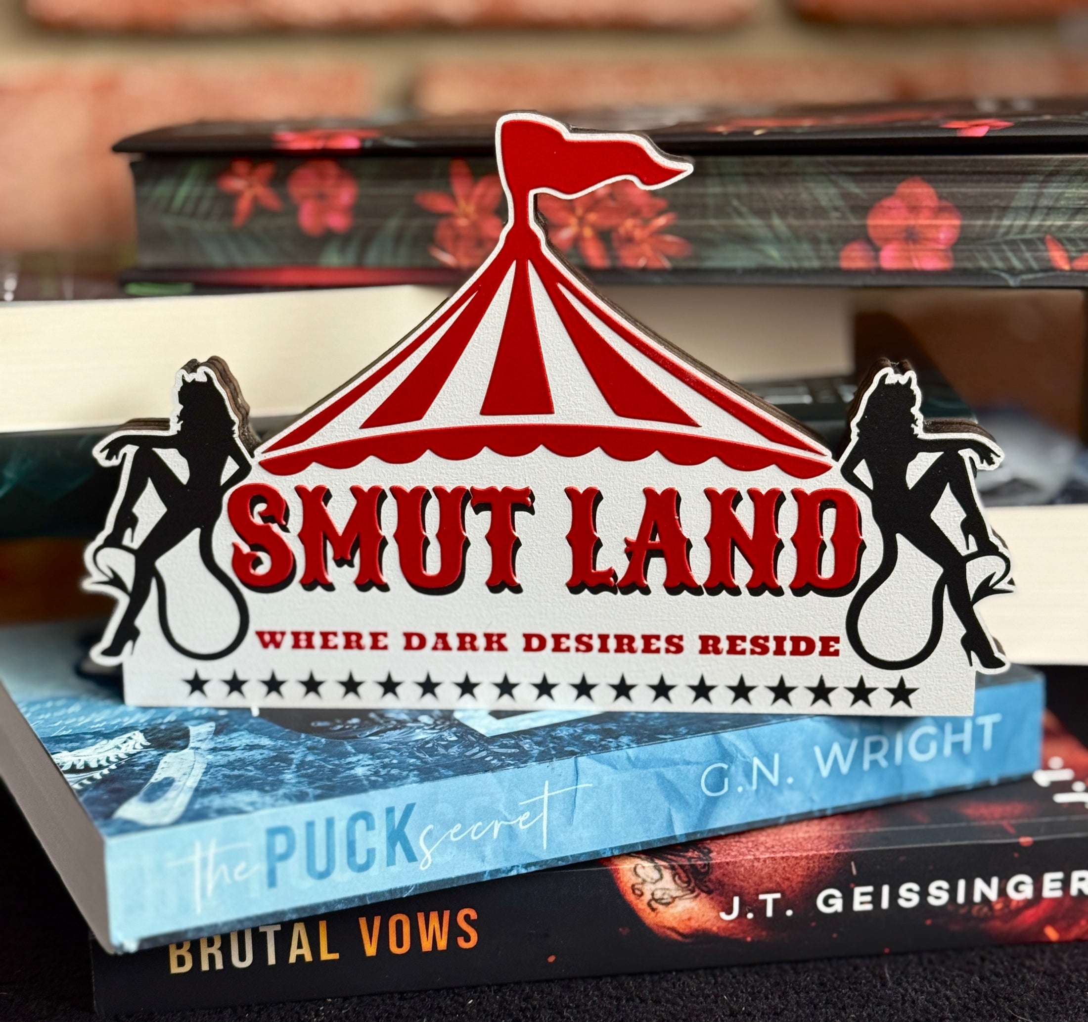 *SHADOWS AND SEDUCTION EVENT ONLY* Smut Land Shelf Sign