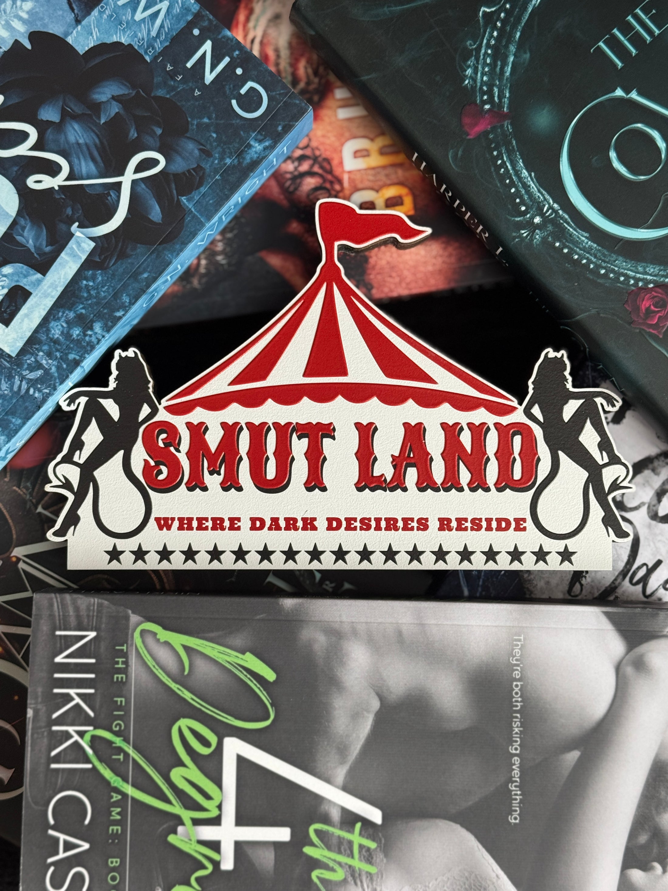 *SHADOWS AND SEDUCTION EVENT ONLY* Smut Land Shelf Sign