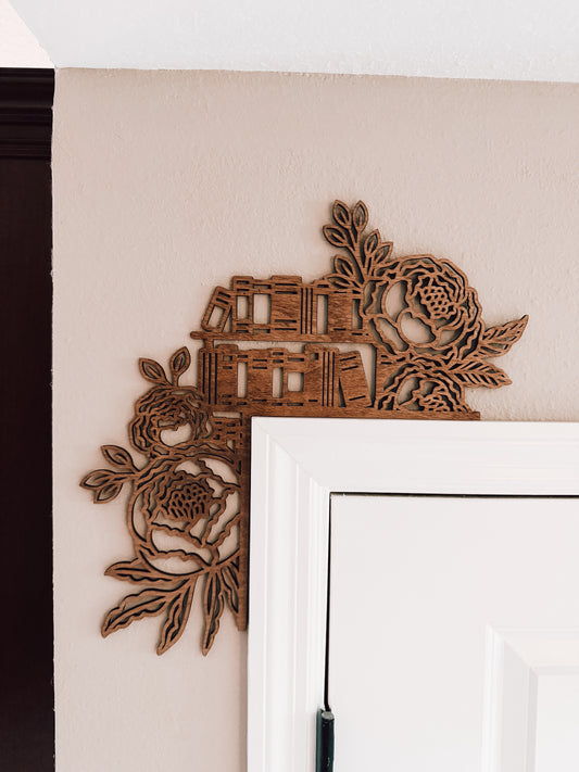 Flowers and Books Library Corner