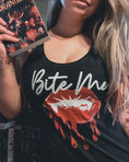 Load image into Gallery viewer, Bite Me Women's Racerback Tank for FireDrake Artistry 
