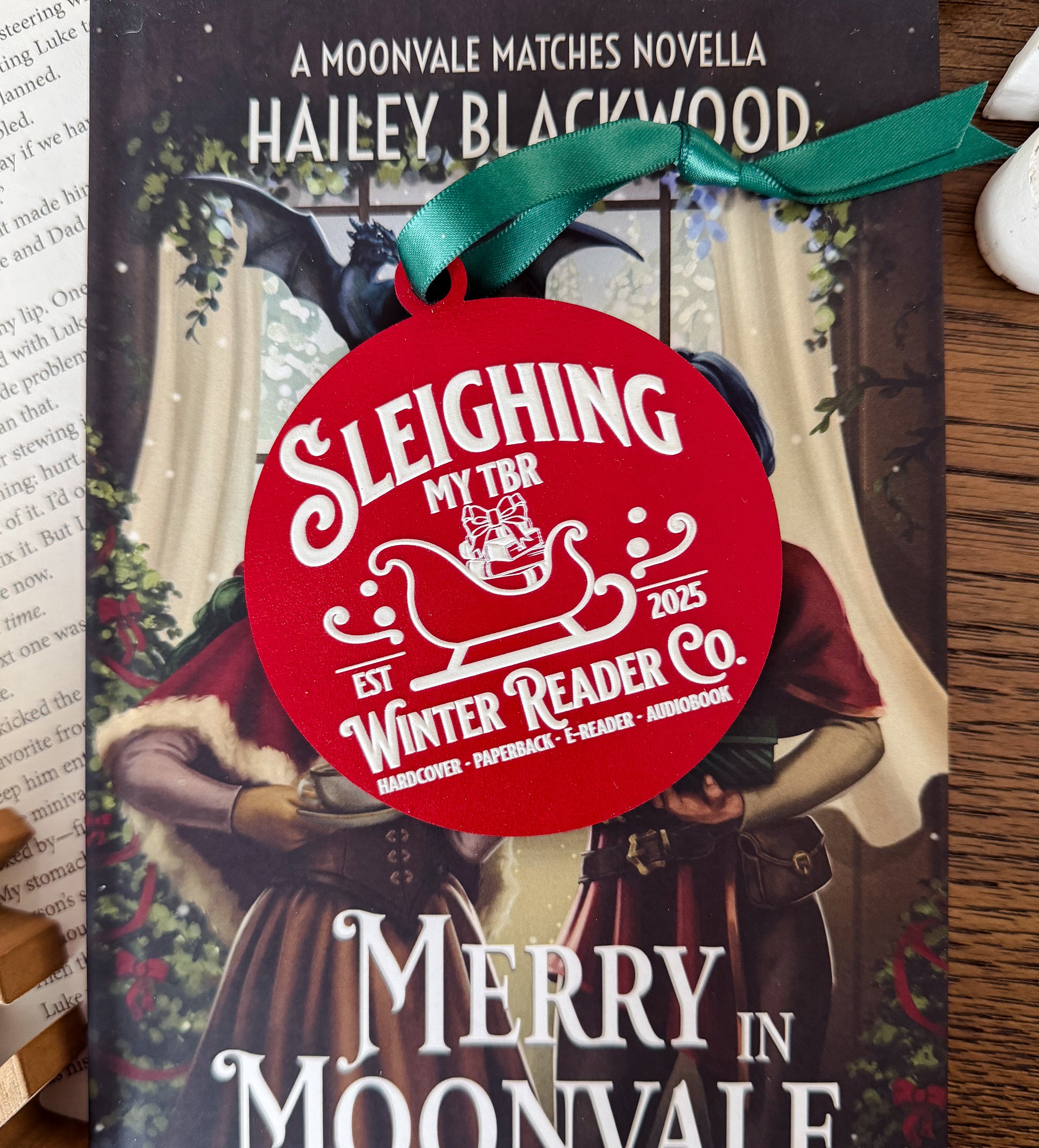 Sleighing My TBR Ornament