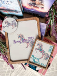 Load image into Gallery viewer, Book Bonanza 2024 signing board, ornament, and sign FireDrake Artistry™
