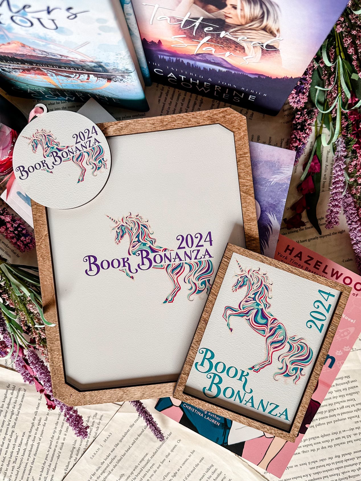 Book Bonanza 2024 signing board, ornament, and sign FireDrake Artistry™