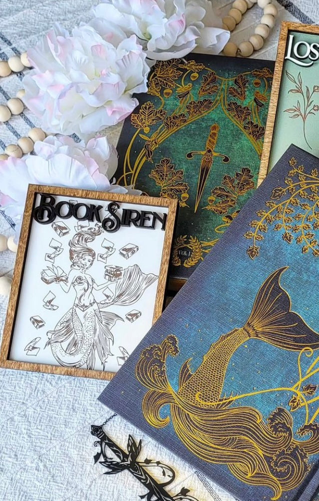 Book Siren™ sign by FireDrake Artistry®  Photo credit @eryn.the.book.dragon
